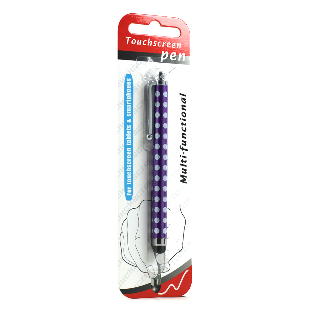 Polka Dot Slim Stylus Touch Pen (Purple)